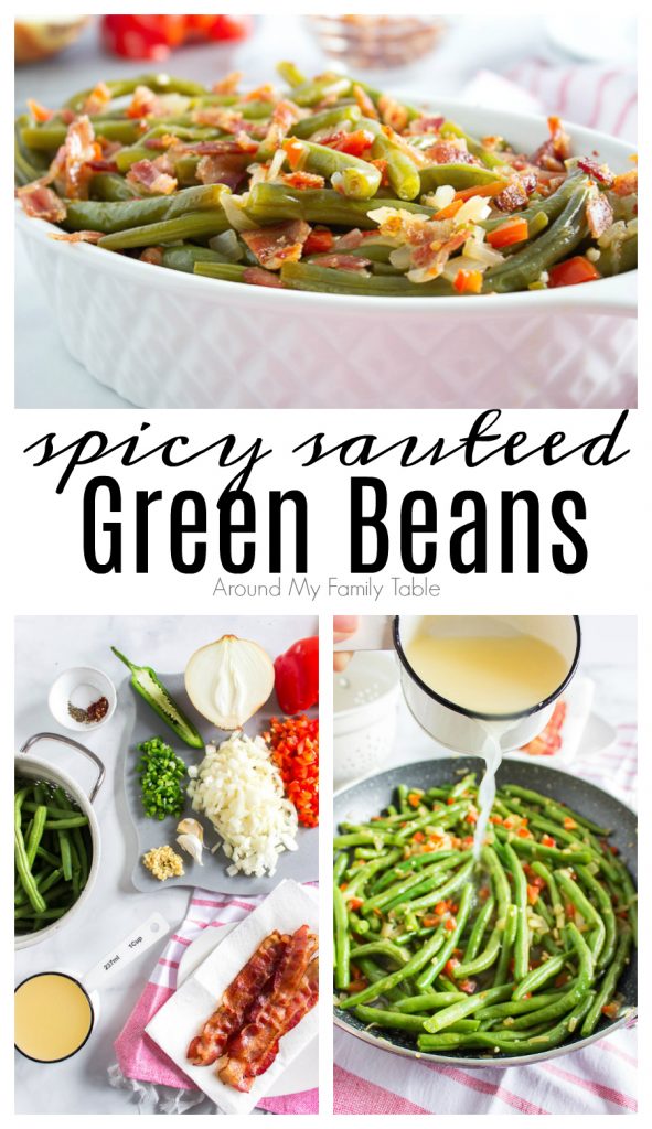 spicy sauteed green bean collage