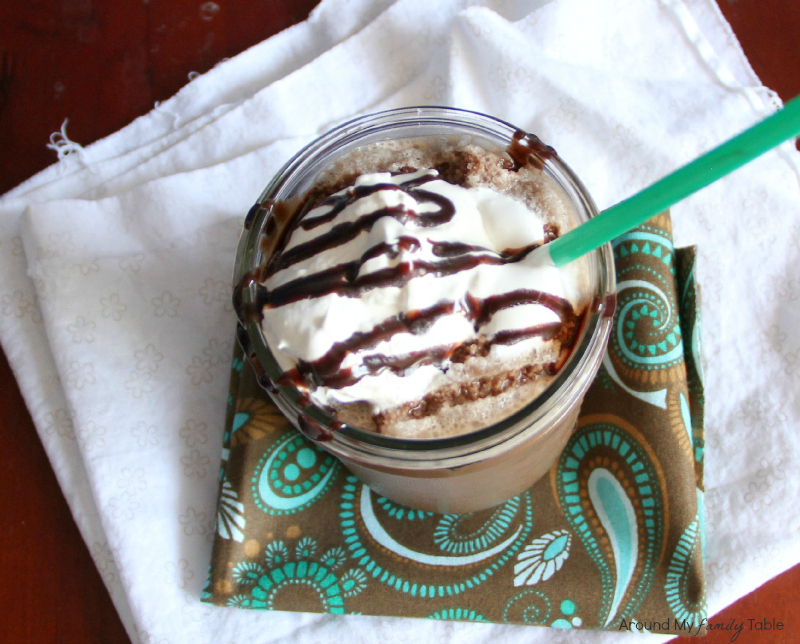 Starbuck's CopyCat Mocha Frappaccinos w/ a Secret Ingredient to keep them from separating. 