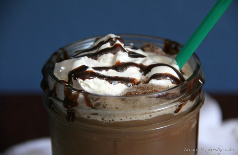 Starbuck's CopyCat Mocha Frappaccinos w/ a Secret Ingredient to keep them from separating. 