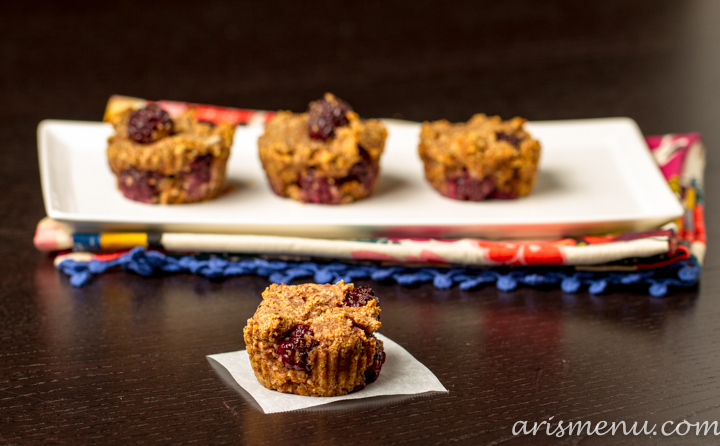 Blackberry Almond Meal Muffins