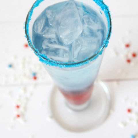 Red, White, & Blue Layered Drink....perfect for 4th of July or any patriotic celebration!