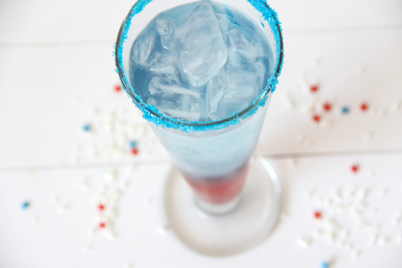 Red, White, & Blue Layered Drink....perfect for 4th of July or any patriotic celebration!