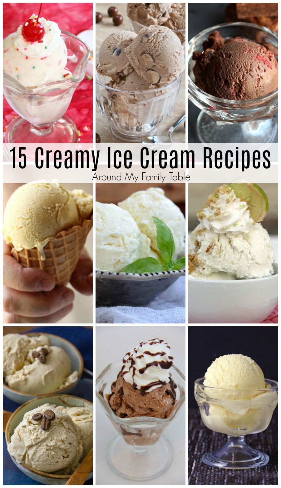 Summer means my ice cream maker is working overtime!  And these Creamy Ice Cream recipes are some of my family's favorites!  So grab your ice cream maker and one of these recipes for a delicious treat tonight! #icecreamrecipes #icecream #homemadeicecream via @slingmama