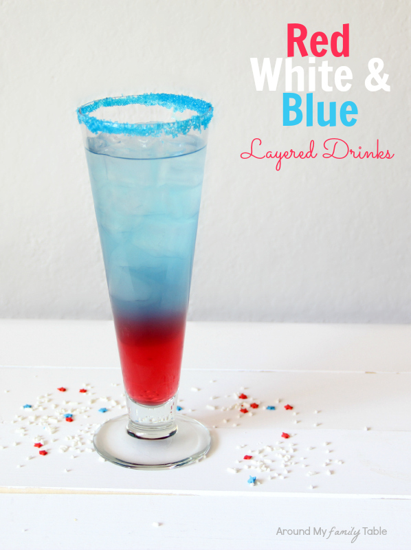 Red, White, & Blue Layered Drink