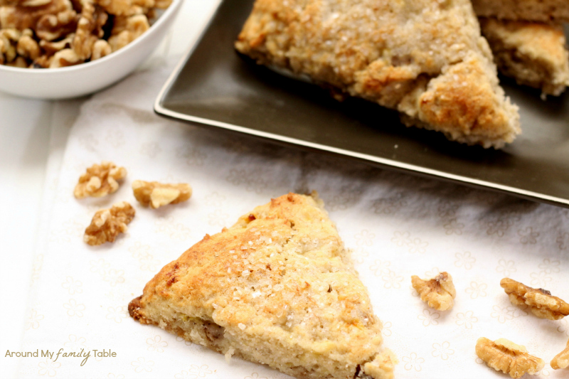 Banana Walnut Scones, so moist and delicious...plus they are gluten free, dairy free, and vegan!