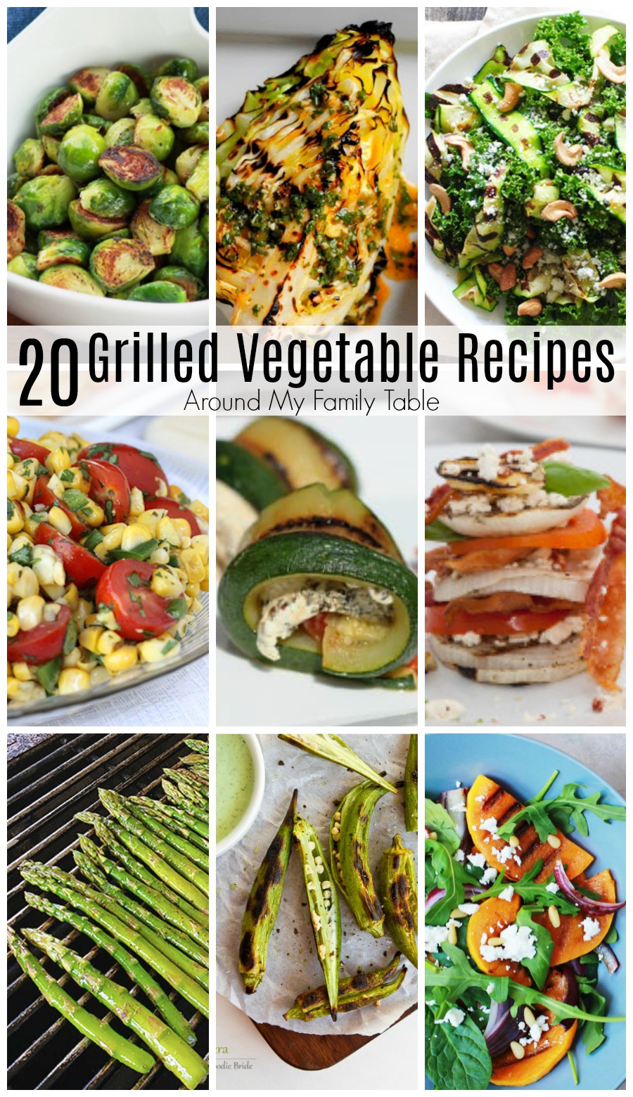 Light up your backyard grill!  These 20 Grilled Vegetable Recipes are the perfect addition to your summer menu.  