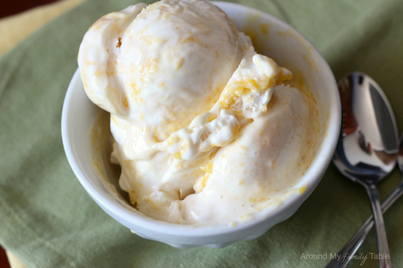 {Dairy Free} Mango Cheesecake Ice Cream