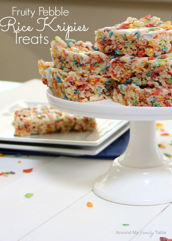 Fruity Pebble Rice Krispies Treats