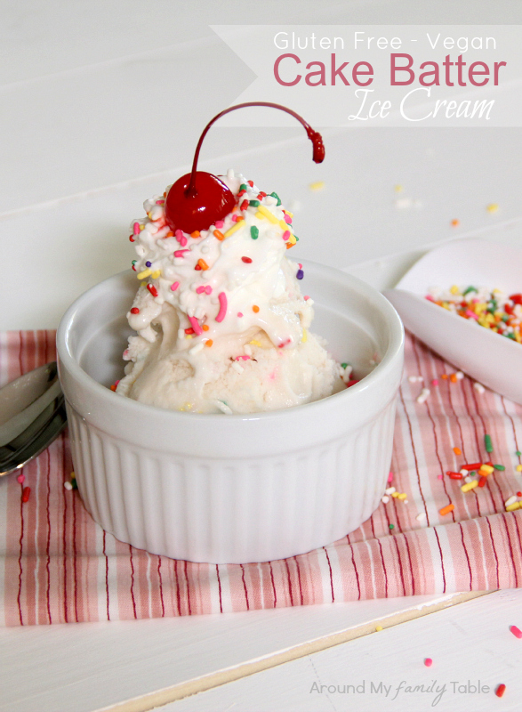 Gluten Free Vegan Cake Batter Ice Cream