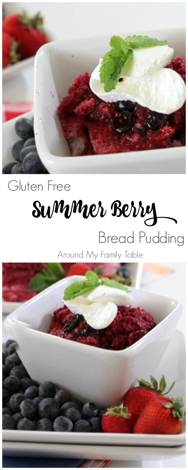 Gluten Free Summer Berry Bread Pudding