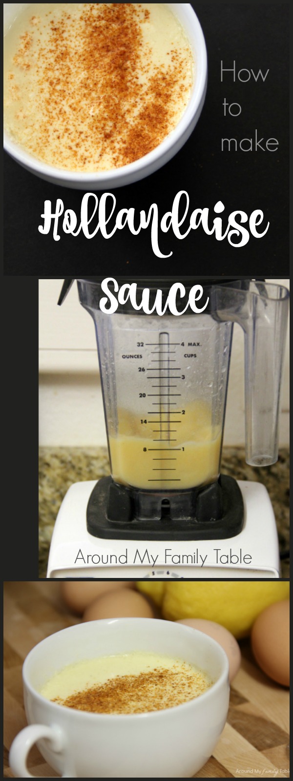 Learn how to make homemade hollandaise sauce, quick and easy, in a blender!
