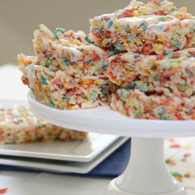 Fruity Pebble Krispies Treats