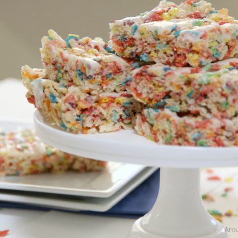 Fruity Pebble Rice Krispies Treats