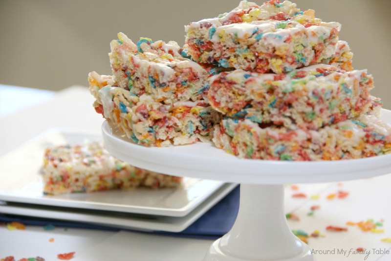 Fruity Pebble Rice Krispies Treats