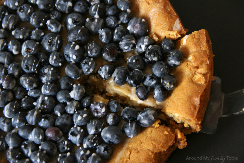 Biscoff Stuffed White Chocolate Chip Cookie Tart with Fresh Berries