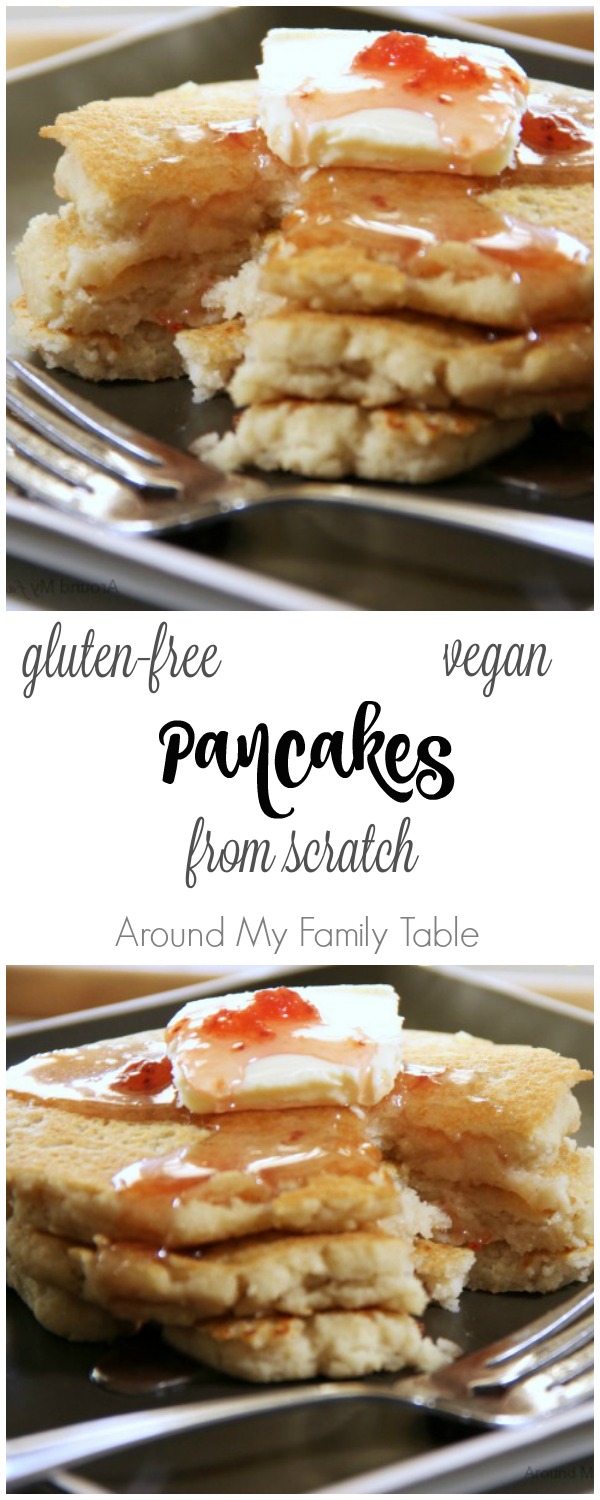 Gluten Free and Vegan Homemade Pancakes from Scratch