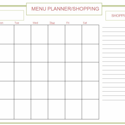 Monthly and Weekly Menu Planners {Free Printables}