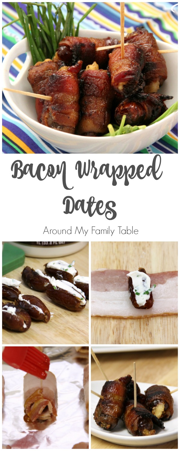 Bacon Wrapped Dates - the perfect easy appetizer for holiday parties, game day, or whenever!