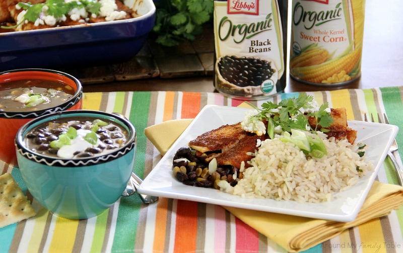 Cook Once, Eat Twice! Slow Cooker Black Bean Soup & then make Enchiladas with the leftover soup!