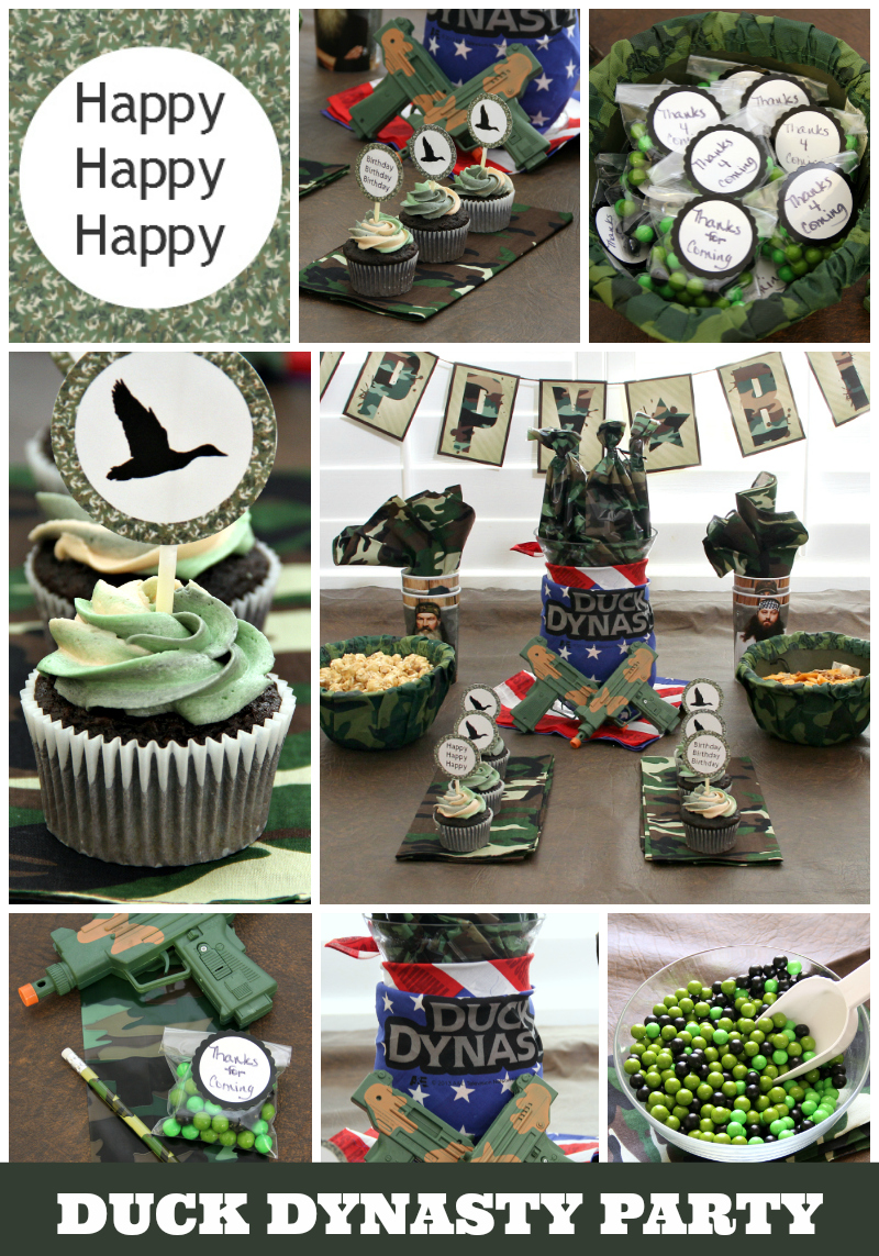 Duck Dynasty Birthday Party Ideas...from invites to cupcakes to decor to printables!