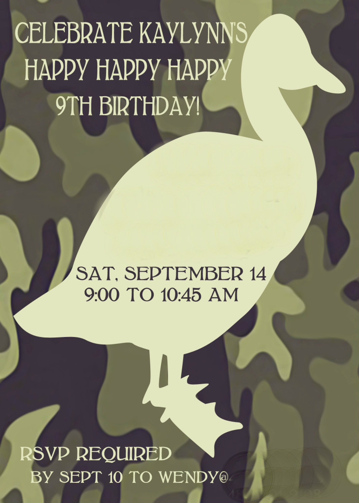 Duck Dynasty Birthday Invite Printable