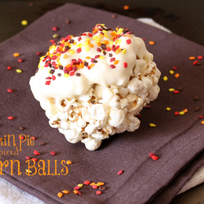 Pumpkin Pie Spiced Popcorn Balls