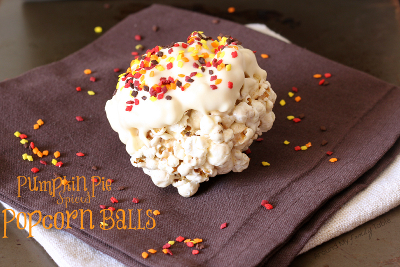 Pumpkin Pie Spiced Popcorn Balls