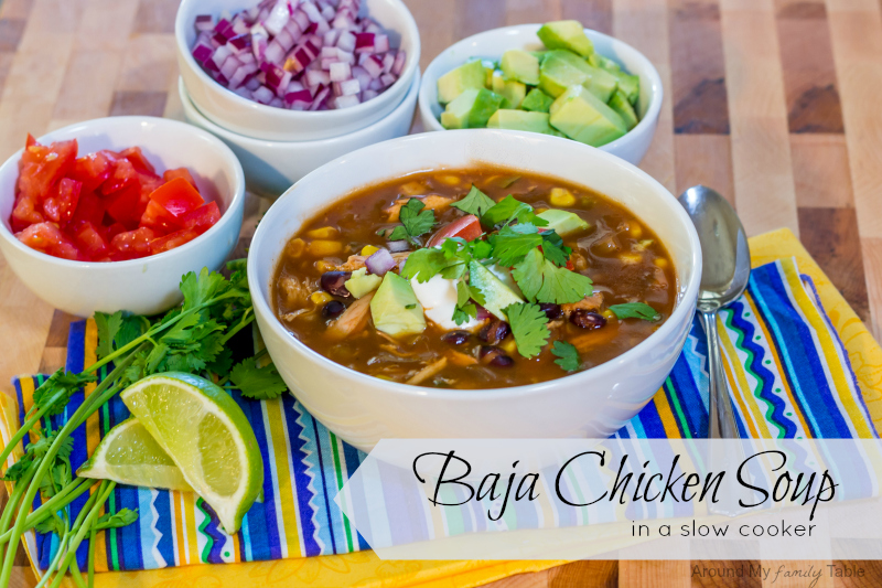 Slow Cooker Baja Chicken Soup