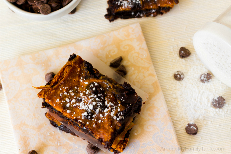 Fudgy Pumpkin Brownies...the perfect fall treat! Plus they are gluten free and vegan!