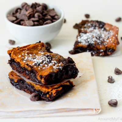 Fudgy Pumpkin Brownies {Gluten Free & Vegan}