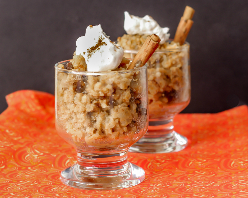 Pumpkin Rice Pudding in a slow cooker