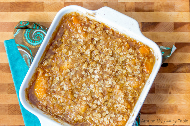 Peach Almond Crisp with Gingersnaps {plus it's Gluten Free and Vegan}