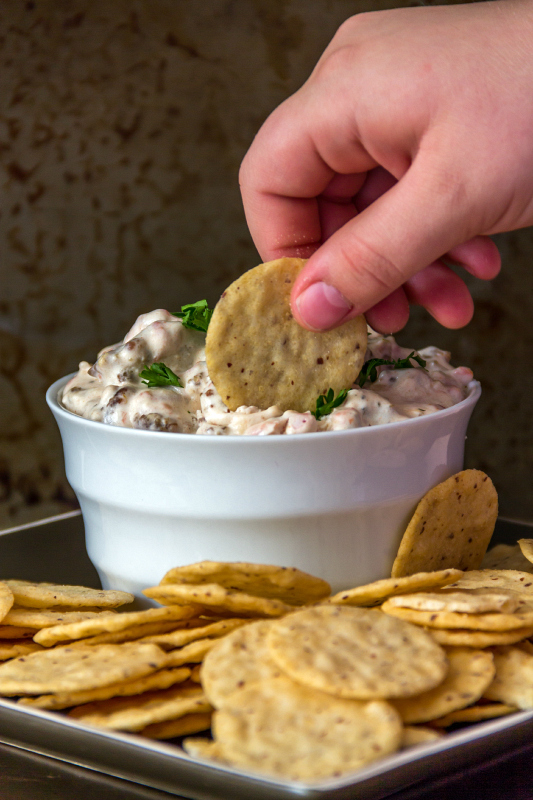 Slow Cooker Sausage Dip (gluten free, dairy free, & a vegan option too)