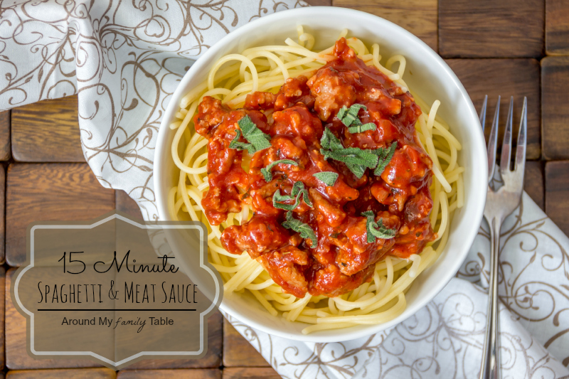 Quick & Easy Spaghetti with Meat Sauce #15MinuteSuppers