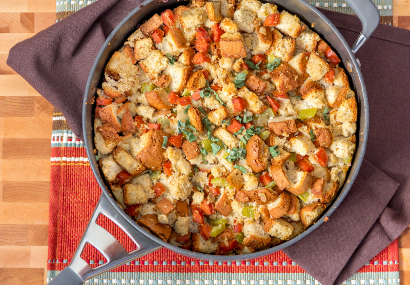 Gluten Free One Pot Spicy Chicken Sausage Dressing -- AMFT