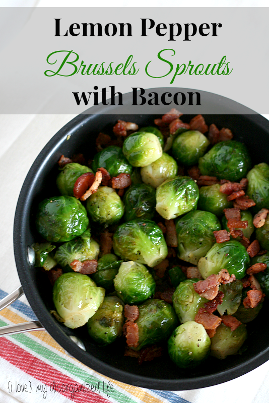 Lemon Pepper Brussels Sprouts with Bacon