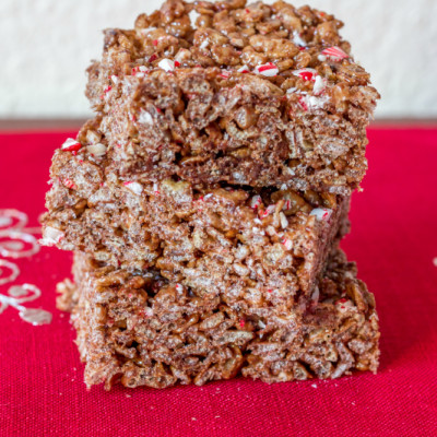 Chocolate Peppermint Rice Krispies Treats