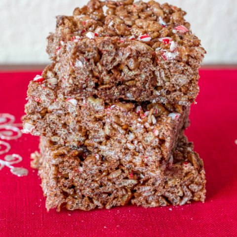 Chocolate Peppermint Rice Krispies Treats...perfect for the holidays! {and they're allergy friendly too}