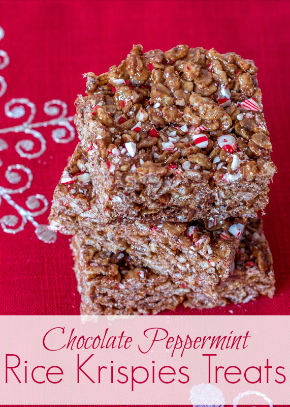 Chocolate Peppermint Rice Krispies Treats...perfect for the holidays! {and they're allergy friendly too}