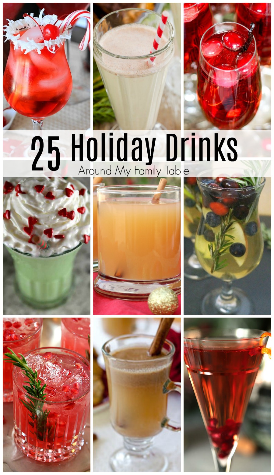 From slow cooker punch to Christmas morning mimosas, there are so many simple and delicious holiday drinks for everyone on your guest list. I hope you enjoy these delicious Holiday Drinks at your next party!