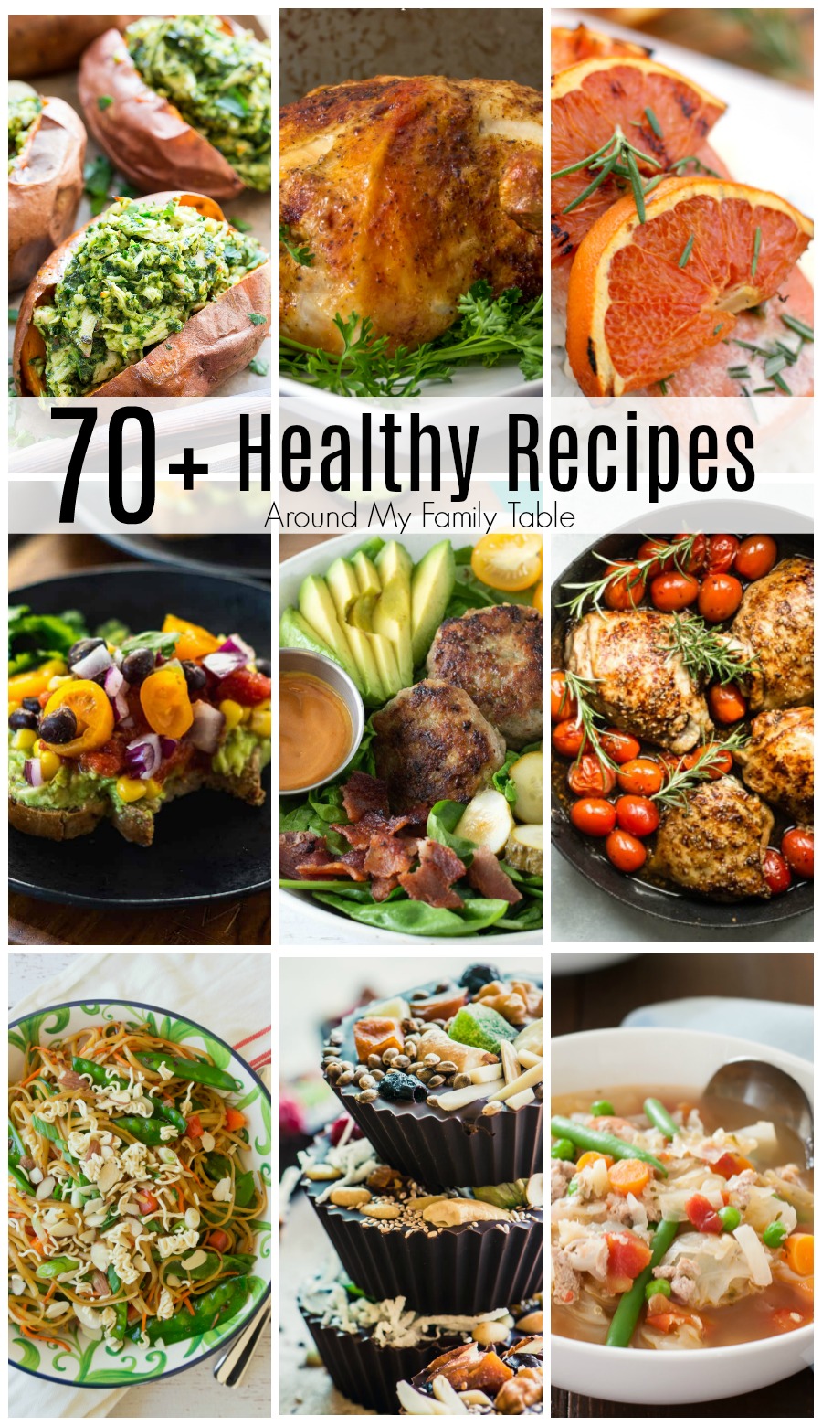 Losing some extra weight or eating a more healthy diet usually tops the list of new resolutions, and this list of over 70 Easy Healthy Recipes will be sure to help you keep on track.  via @slingmama