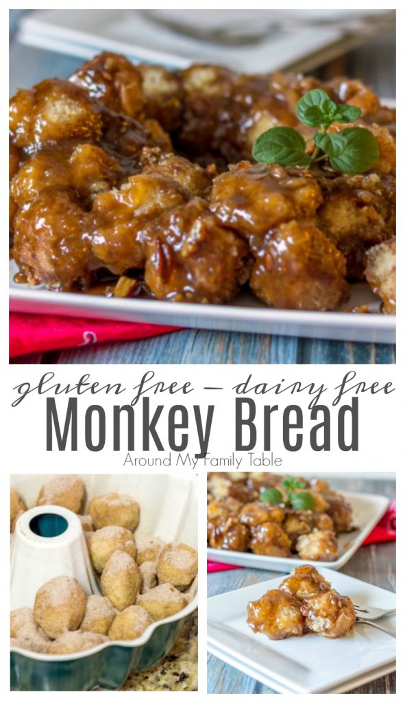 gluten free monkey bread collage with ingredients