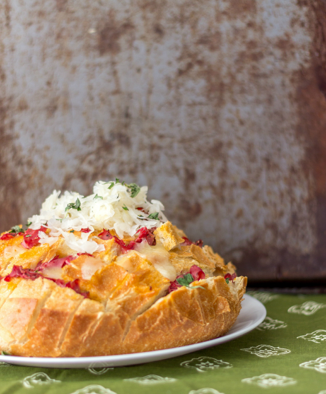 Stuffed Reuben Pull-Apart Bread