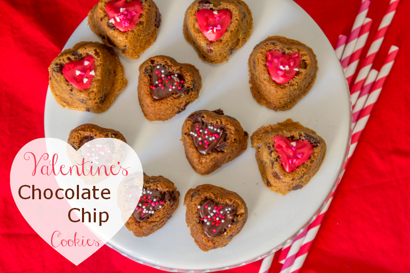 Valentine's Chocolate Chip Cookies #12bloggers