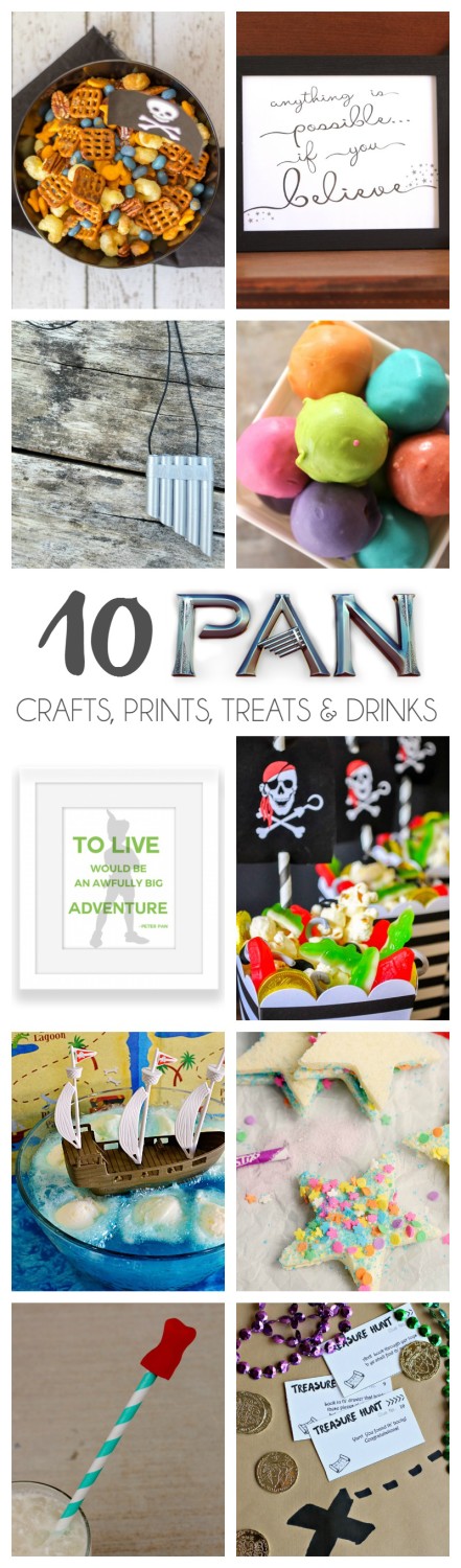 10 PAN movie inspired Crafts, Prints, Treats & Drinks