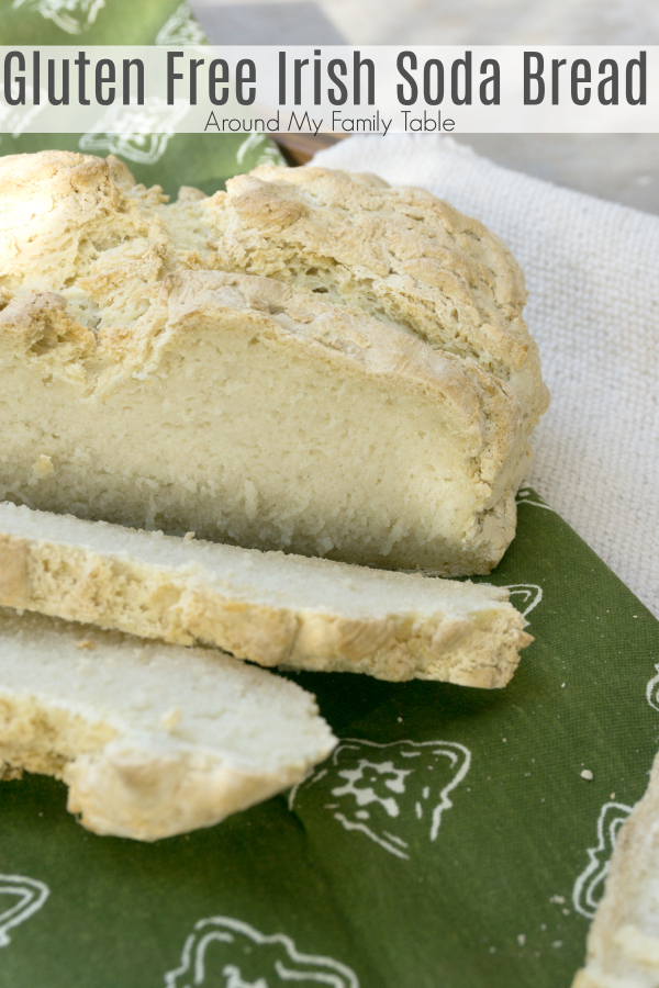 Delicious Gluten Free Irish Soda Bread is easy, simple, and ready in about an hour.  It's gluten free and dairy free and perfect with corned beef and cabbage. #glutenfree #irishsodabread