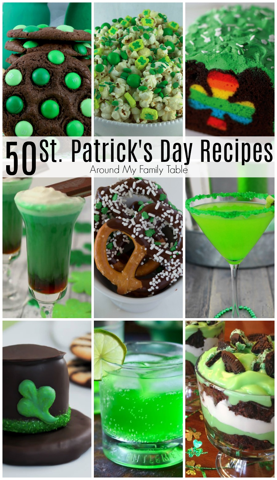 This collection of St. Patrick’s Day Recipes has 50 recipes to get you in the lucky Irish spirit! From appetizers to desserts...you'll find everything you need for a delicious and fun holiday!