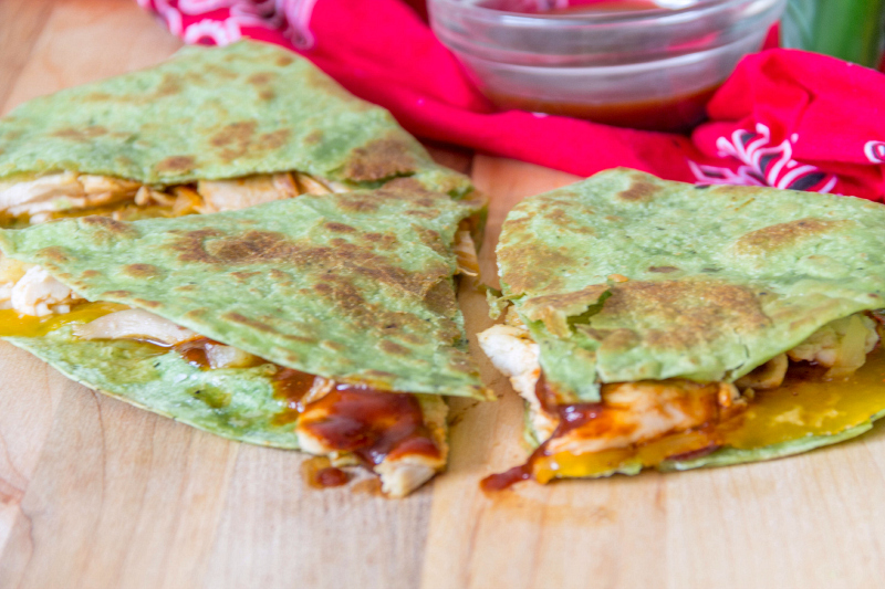 Hawaiian BBQ Chicken Quesadillas #15MinuteSuppers