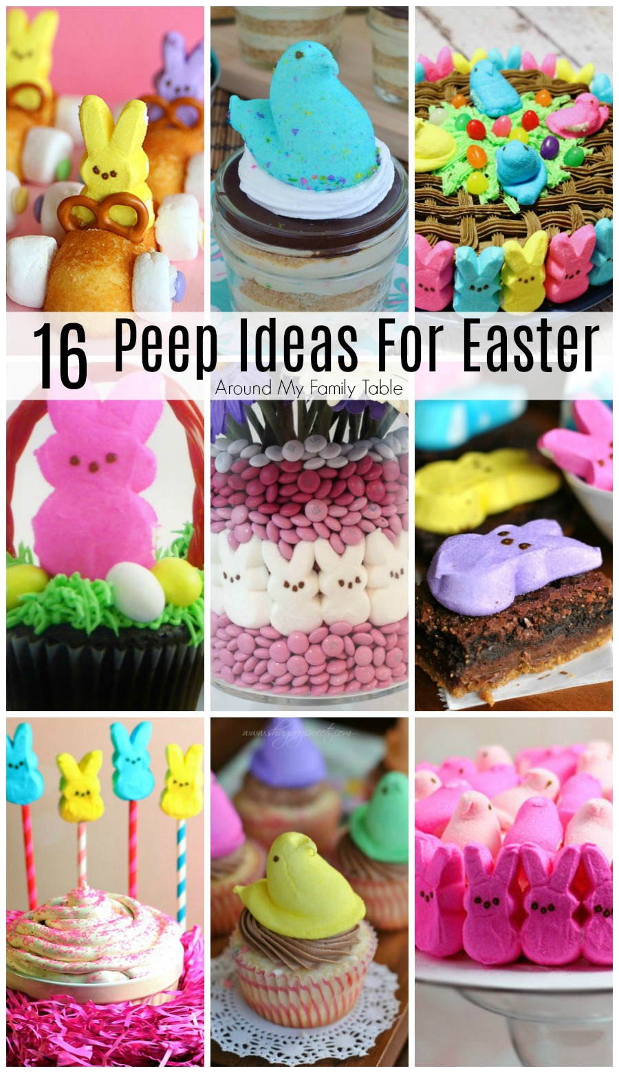 Hey Peeps fans!  You need these 16 Peeps Ideas for Easter to take you Peep addiction to a new level. #peeps #easter #easterdesserts via @slingmama