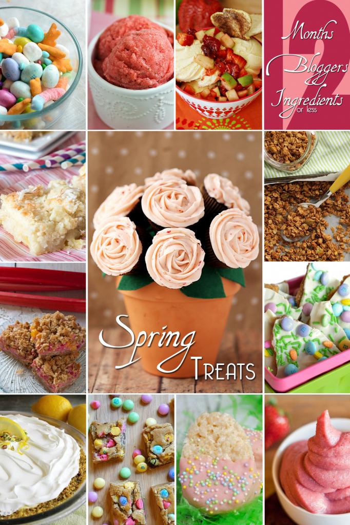 12 Scrumptious Spring Treats from the #12bloggers group! Every recipe is 12 ingredients or less.